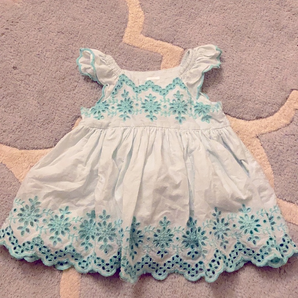 Gap baby mint flutter sleeve dress